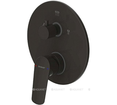 Смеситель встраиваемый Bravat Rhein 3-функциональный черный матовый PB8429564BW-3-ENG