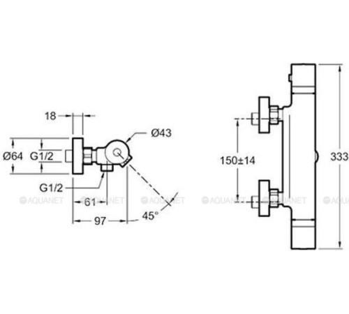 Смеситель для ванны с душем Jacob Delafon Edgar хром E29847-CP