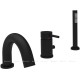Смеситель на борт ванны на 3 отверстия Paffoni Light LIG047NO черный матовый