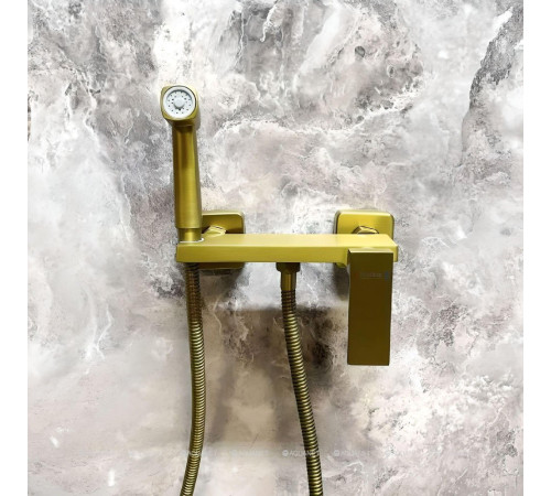 Смеситель с гигиеническим душем встраиваемый Haiba HB5517-5 золото HB5517-5