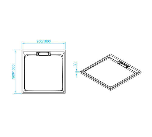 Душевой поддон RGW STA-01W 900x900 мм белый 16330199-01