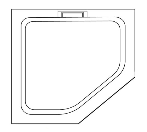 Душевой поддон трапеция RGW STA-61W 900x900 мм белый 16330599-01