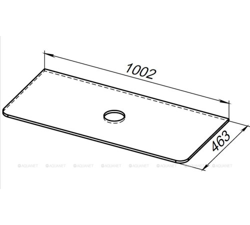 Столешница Allen Brau PARIS 100 искусственный камень белый 1.36015.K