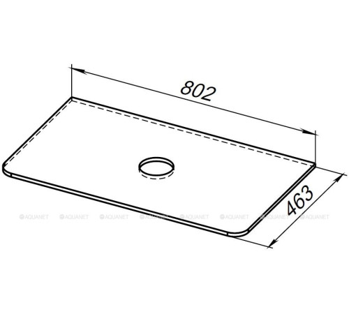 Столешница Allen Brau PARIS 80 искусственный камень белый 1.36014.K