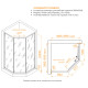 Душевой уголок трапециевидный RGW SV-82 R 1000 x 1000 мм 33328200-11R
