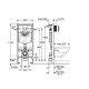 Инсталляция для подвесного унитаза Grohe Rapid SL 3 в 1 с клавишей смыва 38722001