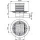 Трап сливной AlcaPlast 105x105/50 мм боковой выпуск решетка нерж. сталь APV1321