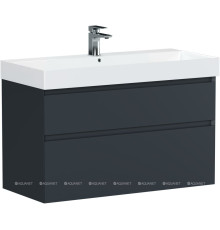 Тумба под раковину Allen Brau INFINITY 100 см 2 ящика антрацит матовый 1.210027.AM