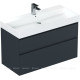 Тумба под раковину Allen Brau INFINITY 100 см 2 ящика антрацит матовый 1.210027.AM