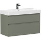 Тумба под раковину Allen Brau INFINITY 100 см 2 ящика олива матовый 1.210027.CGM