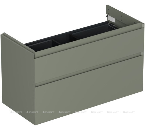 Тумба под раковину Allen Brau INFINITY 100 см 2 ящика олива матовый 1.210027.CGM