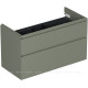 Тумба под раковину Allen Brau INFINITY 100 см 2 ящика олива матовый 1.210027.CGM