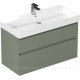 Тумба под раковину Allen Brau INFINITY 100 см 2 ящика олива матовый 1.210027.CGM