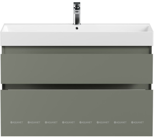 Тумба под раковину Allen Brau INFINITY 100 см 2 ящика олива матовый 1.210027.CGM