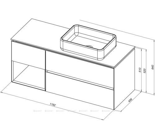 Тумба под раковину Allen Brau INFINITY 120 R папирус белый матовый 1.21007.PWM