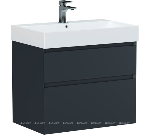 Тумба под раковину Allen Brau INFINITY 70 см 2 ящика антрацит матовый 1.210025.AM