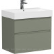 Тумба под раковину Allen Brau INFINITY 70 см 2 ящика олива матовый 1.210025.CGM