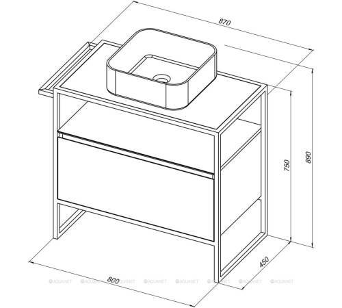 Тумба Allen Brau PRIORITY 80 белый матовый 1.31002.WM