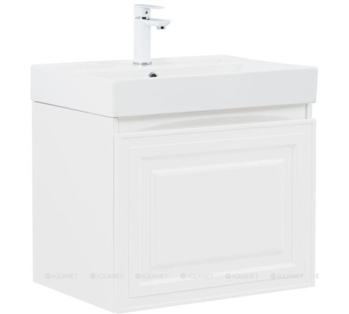 Тумба под раковину Aquanet Агата 60 1 ящик белый сатин 00345480