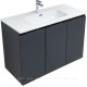 Тумба под раковину Aquanet Алвита New 100 подвесная 3 двери антрацит 00277531