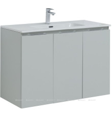 Тумба под раковину Aquanet Алвита New 100 подвесная 3 двери серый 00277532