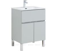 Тумба под раковину Aquanet Алвита New 60 напольная 1 ящик 2 двери серый 00277548