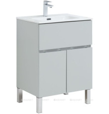 Тумба под раковину Aquanet Алвита New 60 напольная 1 ящик 2 двери серый 00277548