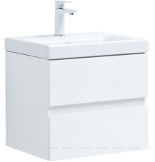 Тумба под раковину Aquanet Беркли 50 белый глянец 00302347
