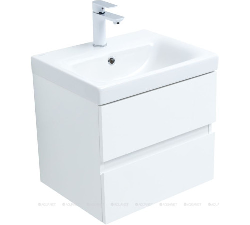 Тумба под раковину Aquanet Беркли 50 белый глянец 00302347
