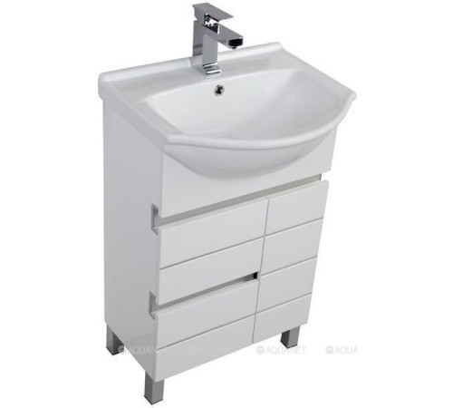 Тумба под раковину Aquanet Доминика 55 цвет белый 00170261