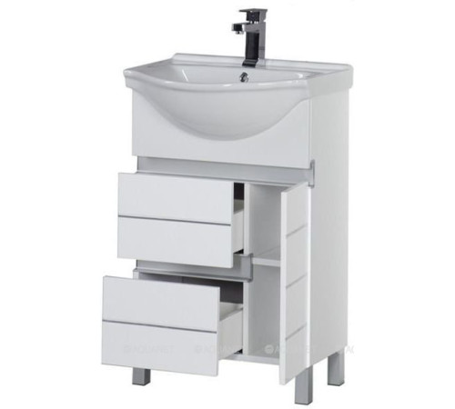 Тумба под раковину Aquanet Доминика 55 цвет белый 00170261