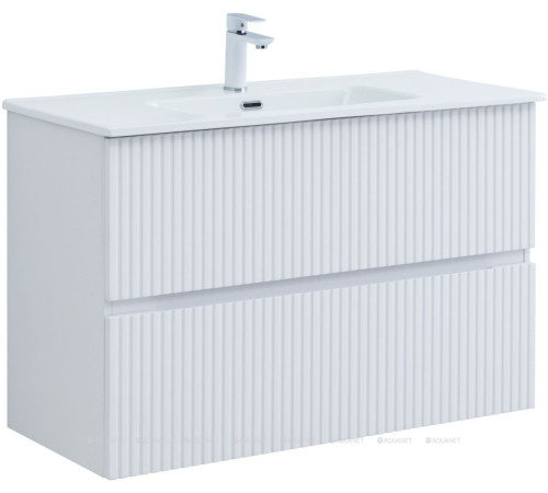 Тумба под раковину Aquanet Джейн 100 белый матовый 00313288