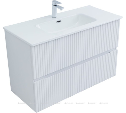 Тумба под раковину Aquanet Джейн 100 белый матовый 00313288