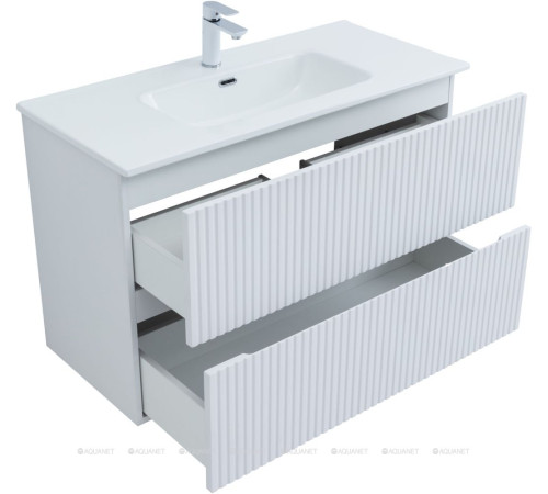 Тумба под раковину Aquanet Джейн 100 белый матовый 00313288
