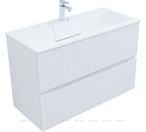 Тумба под раковину Aquanet Джейн 100 белый матовый 00313288