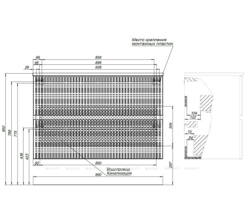 Тумба под раковину Aquanet Джейн 100 белый матовый 00313288
