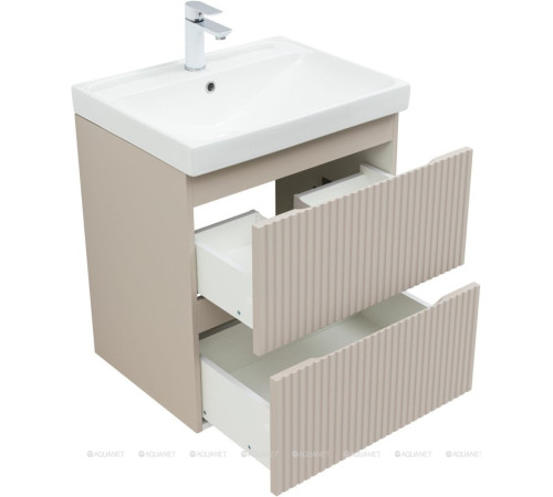 Тумба под раковину Aquanet Джейн 60 Flat бежевый 00343975