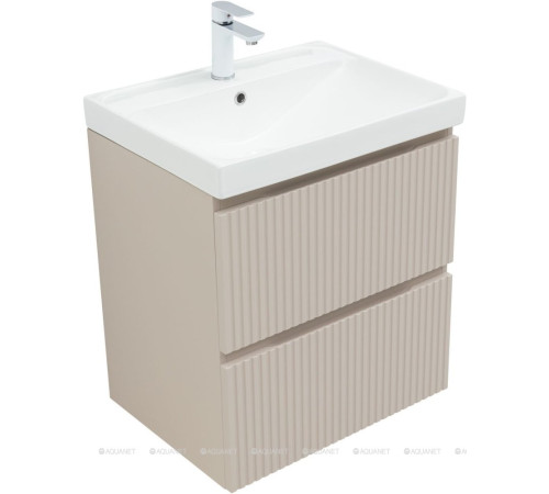 Тумба под раковину Aquanet Джейн 60 Flat бежевый 00343975