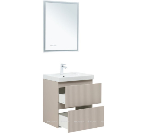 Тумба под раковину Aquanet Джейн 60 Flat бежевый 00343975