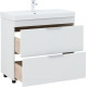 Тумба под раковину Aquanet Ирис new 90 напольная 2 ящика белый глянец 00336309