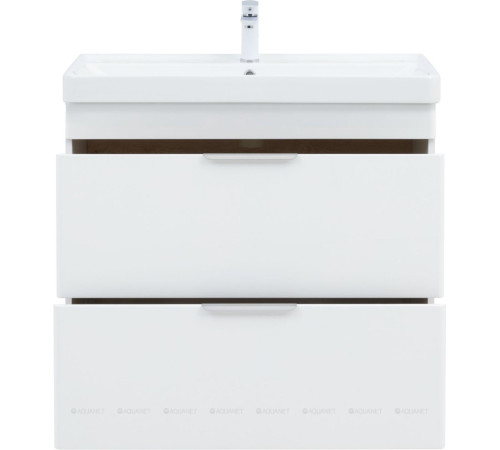 Тумба под раковину Aquanet Ирис new 90 напольная 2 ящика белый глянец 00336309