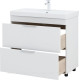 Тумба под раковину Aquanet Ирис new 90 напольная 2 ящика белый глянец 00336309