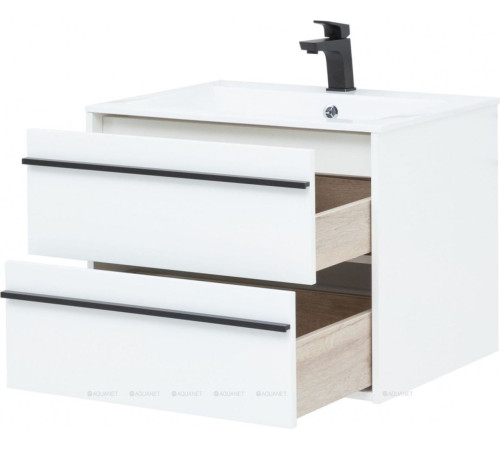 Комплект 1 Тумба под раковину Aquanet Lino 70 белый матовый 00253902