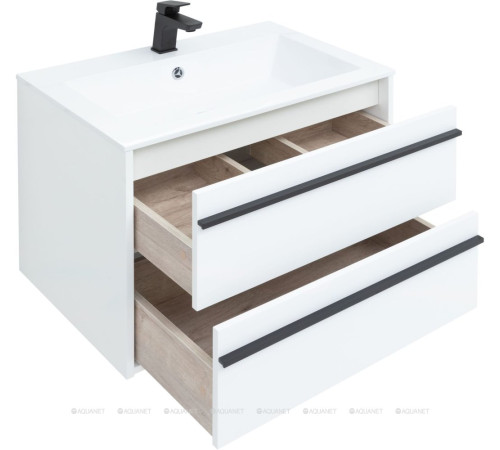 Комплект 1 Тумба под раковину Aquanet Lino 70 белый матовый 00253902
