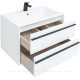 Комплект 1 Тумба под раковину Aquanet Lino 70 белый матовый 00253902