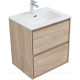Тумба под раковину Aquanet Милан 60 см дуб светлый подвесная 00336382