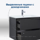 Тумба под раковину Aquanet Милан 85 см черный глянец подвесная 00316703
