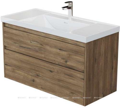 Тумба под раковину Aquanet Nova Lite 2.0 110 2 ящика дуб рустикальный 00346321