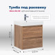 Тумба под раковину Aquanet Nova Lite 60 2 ящика дуб шоколадный 00287879
