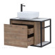 Тумба под раковину Aquanet Nova Lite LOFT 75 L дуб рустикальный 00261658